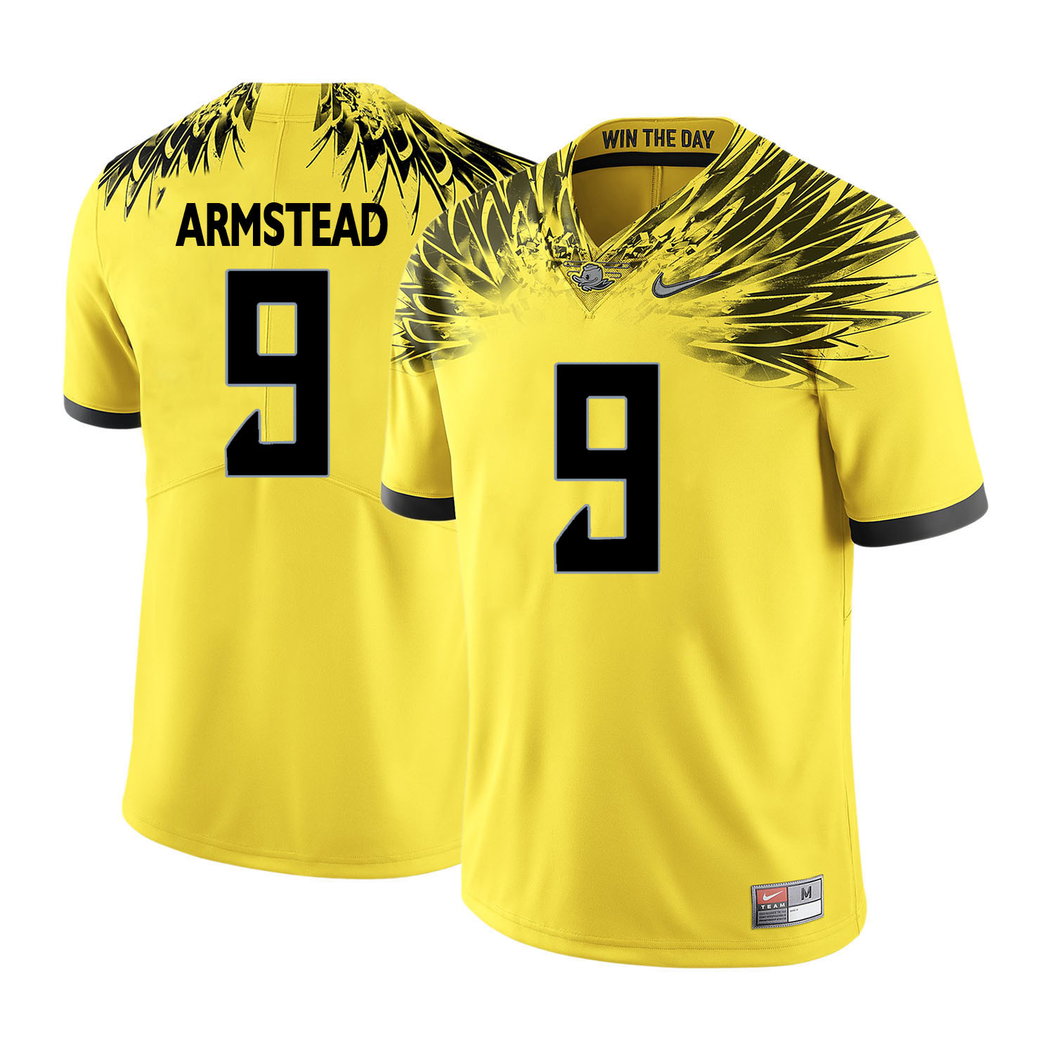 oregon ducks yellow arik armstead college football portrait jersey