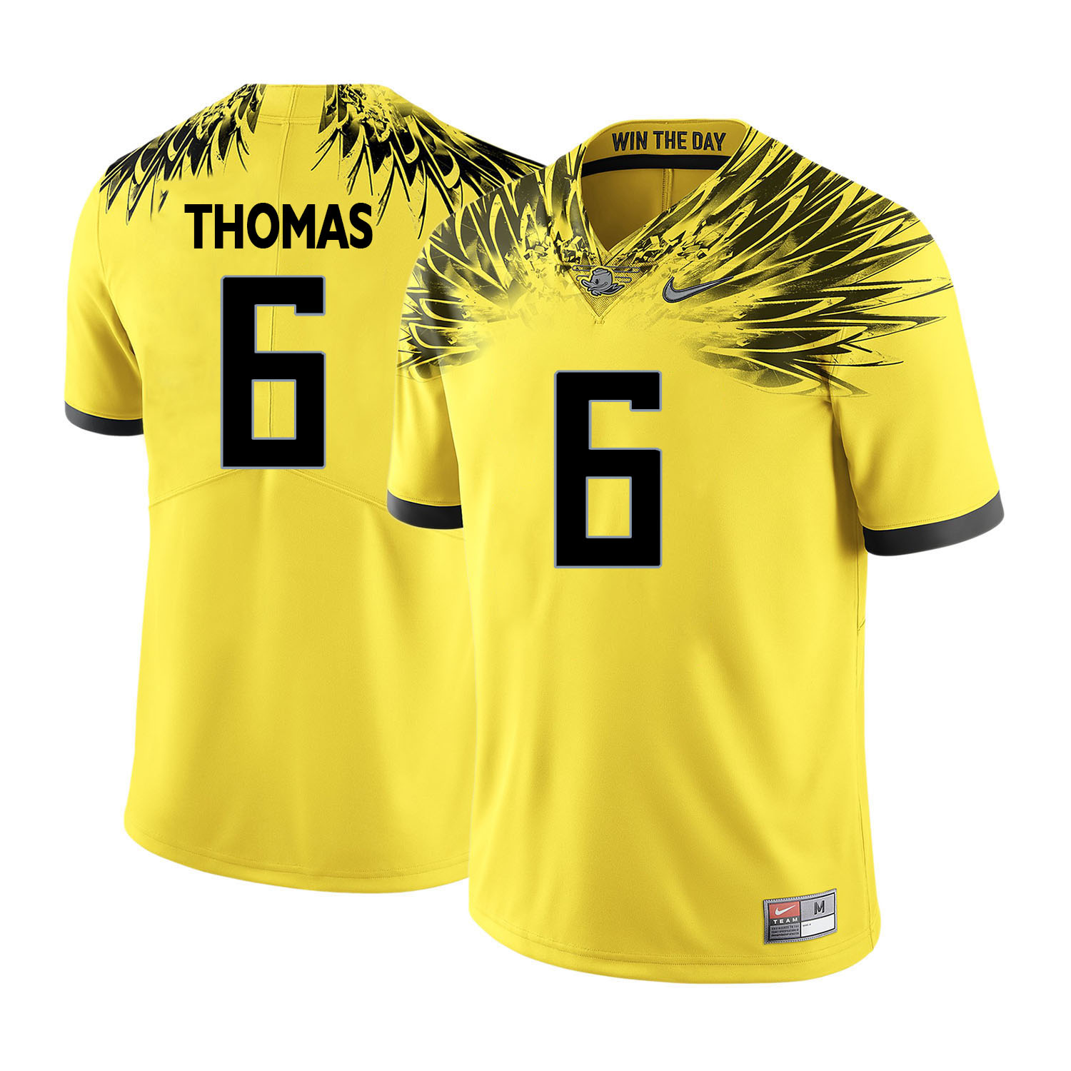 oregon ducks yellow de'anthony thomas college football portrait jersey