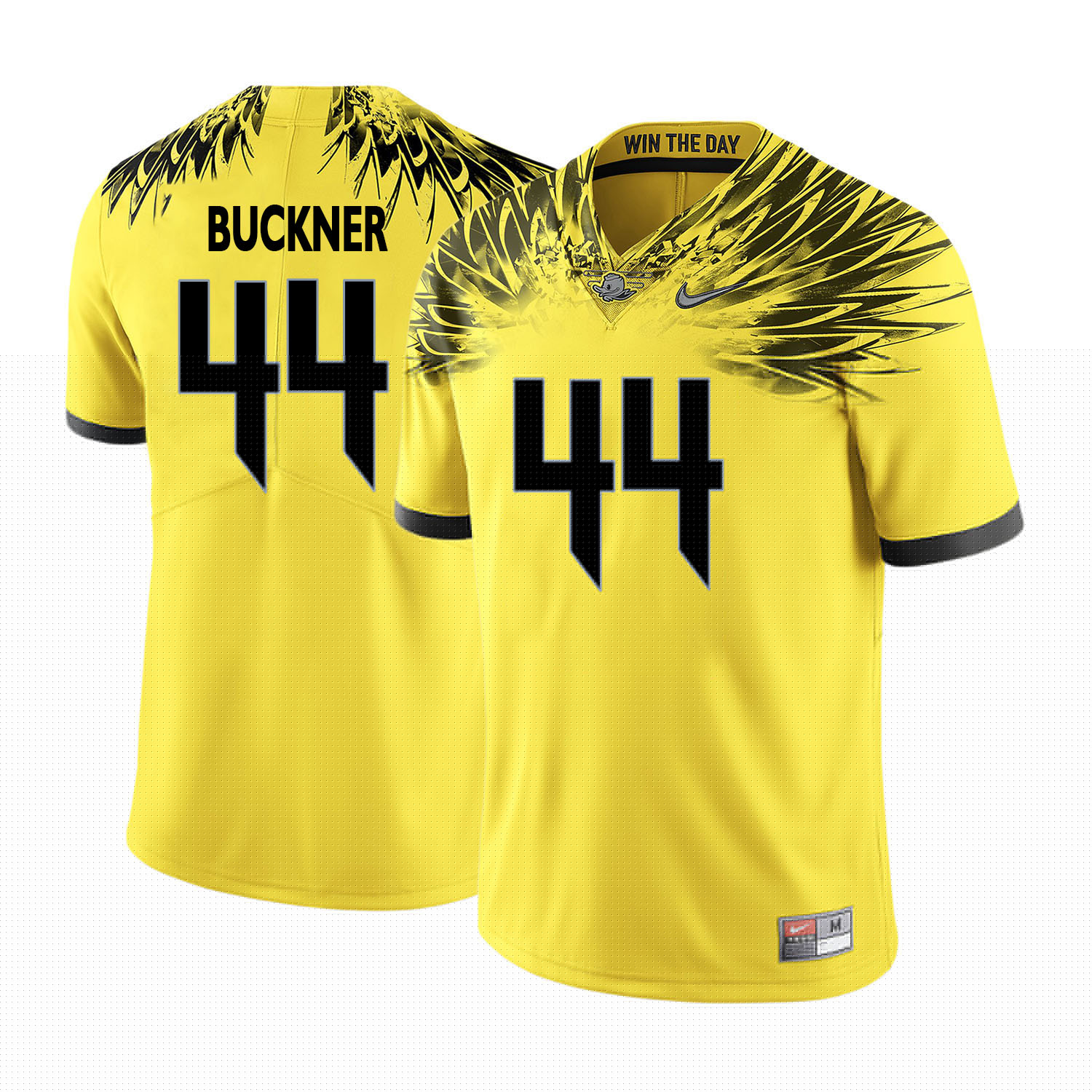 oregon ducks yellow deforest buckner college football portrait jersey