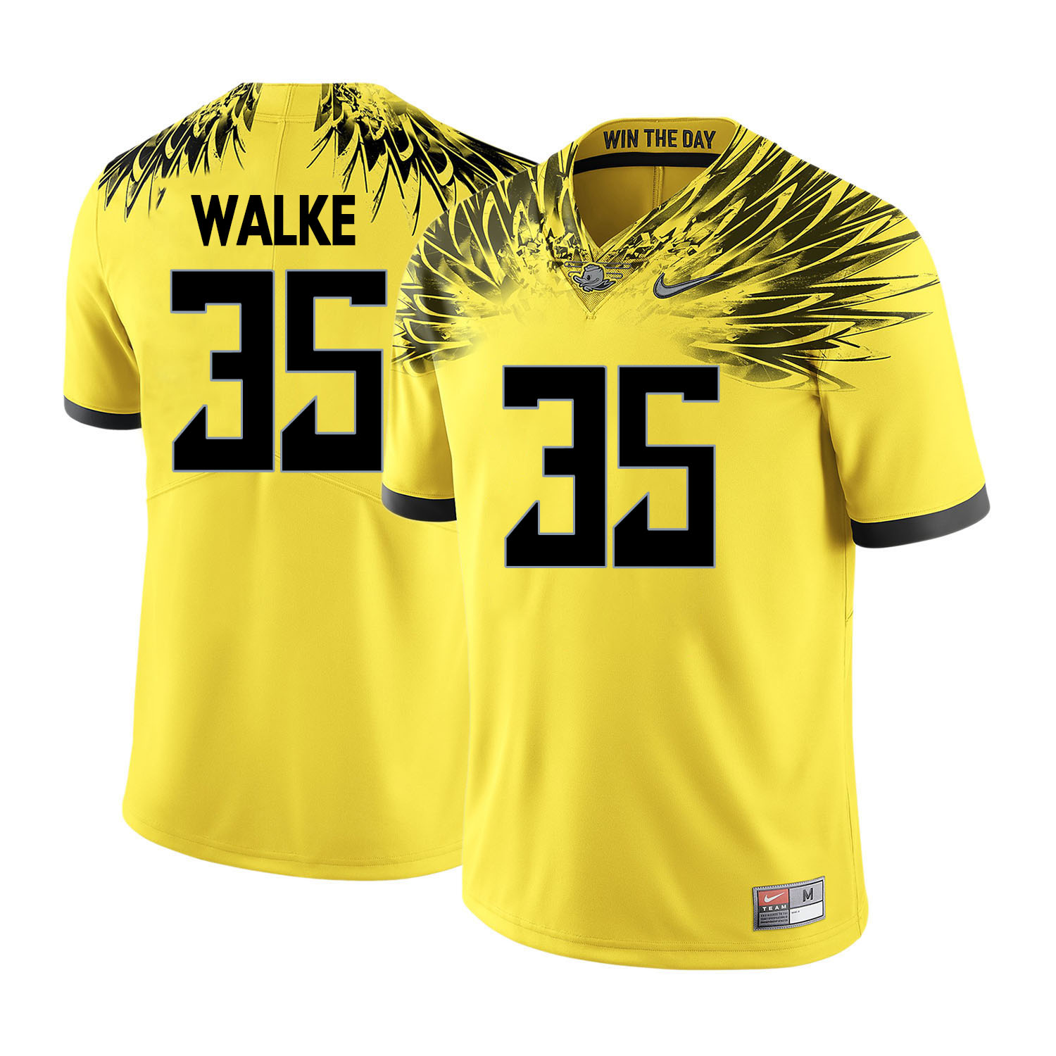 oregon ducks yellow joe walker college football portrait jersey