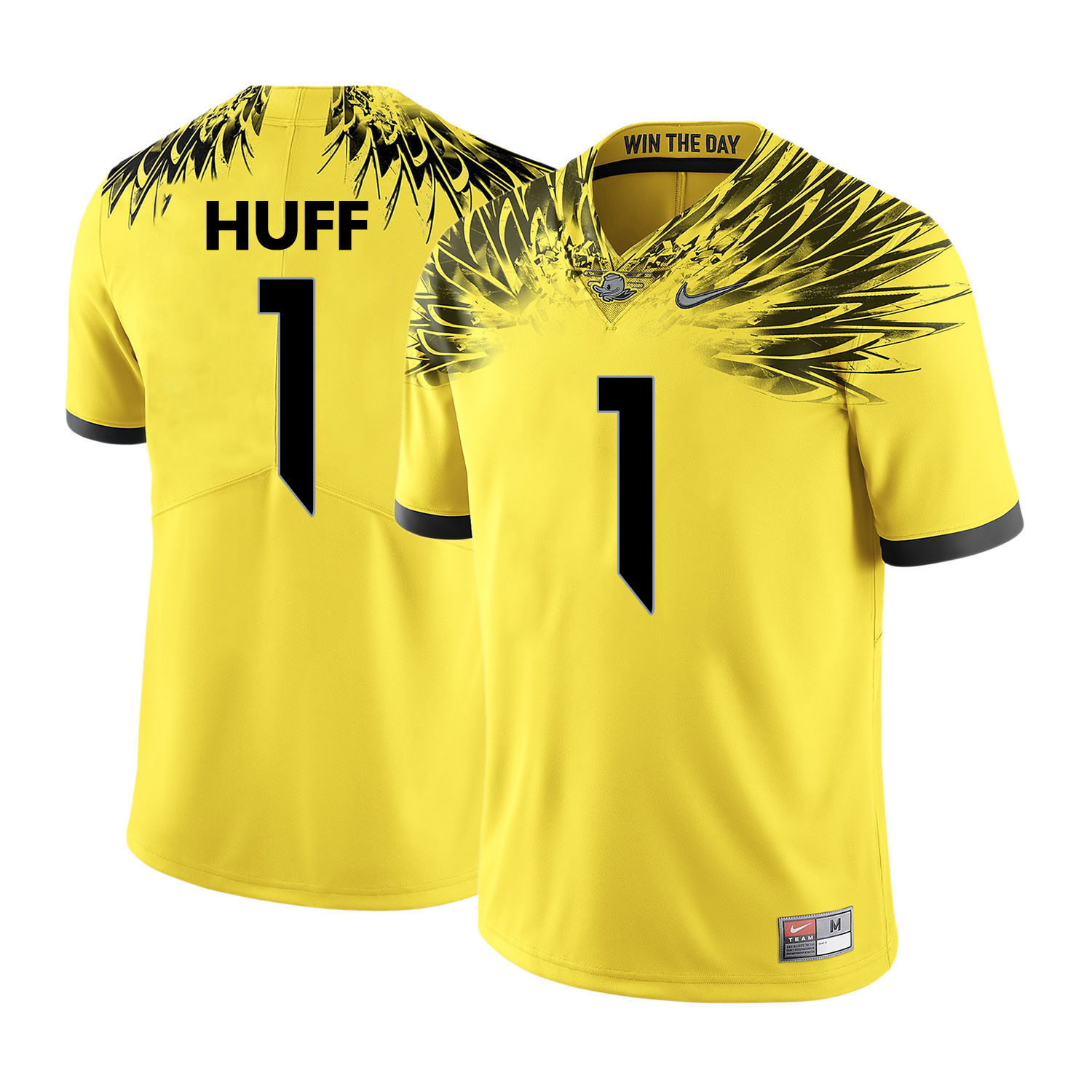 oregon ducks yellow josh huff college football portrait jersey