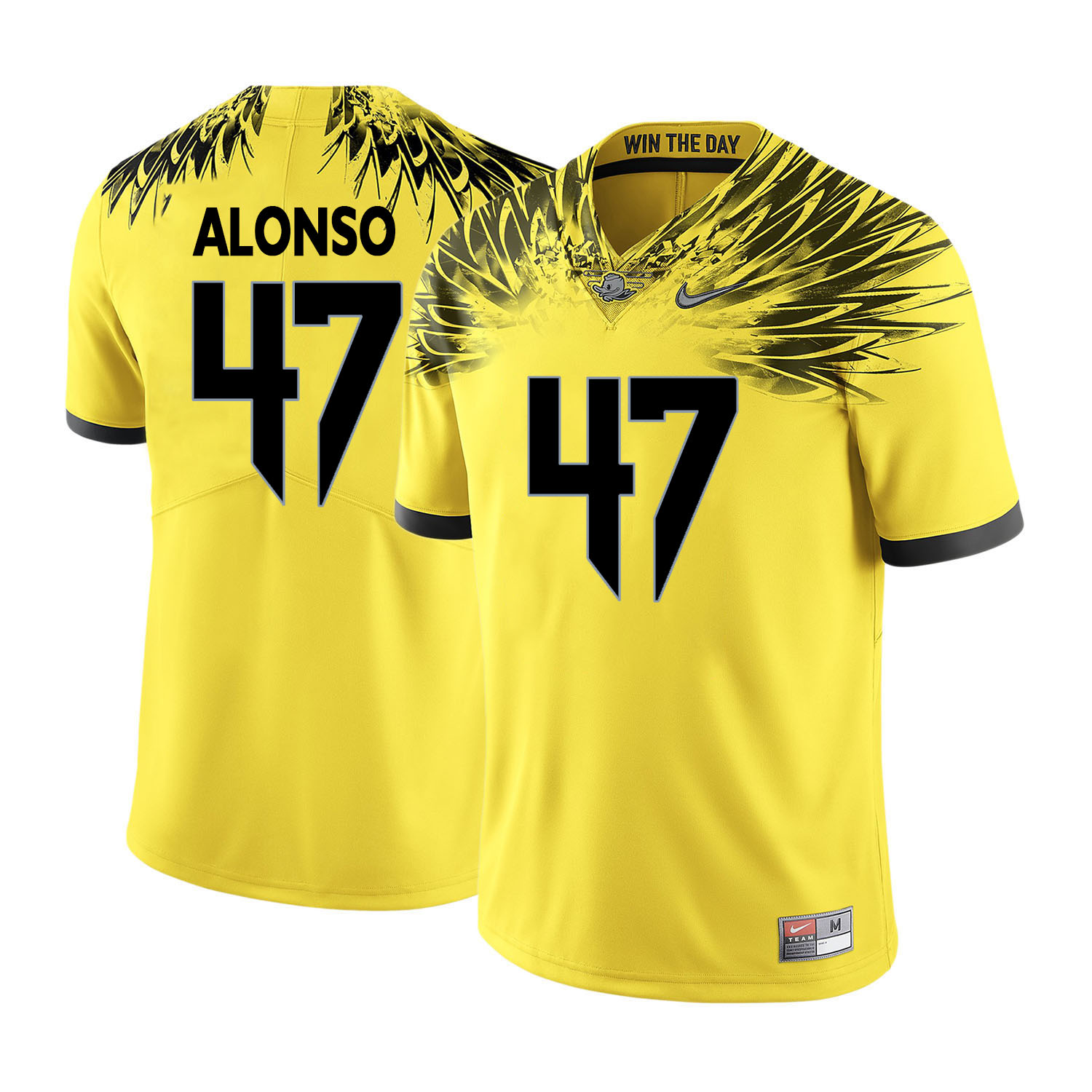 oregon ducks yellow kiko alonso college football portrait jersey