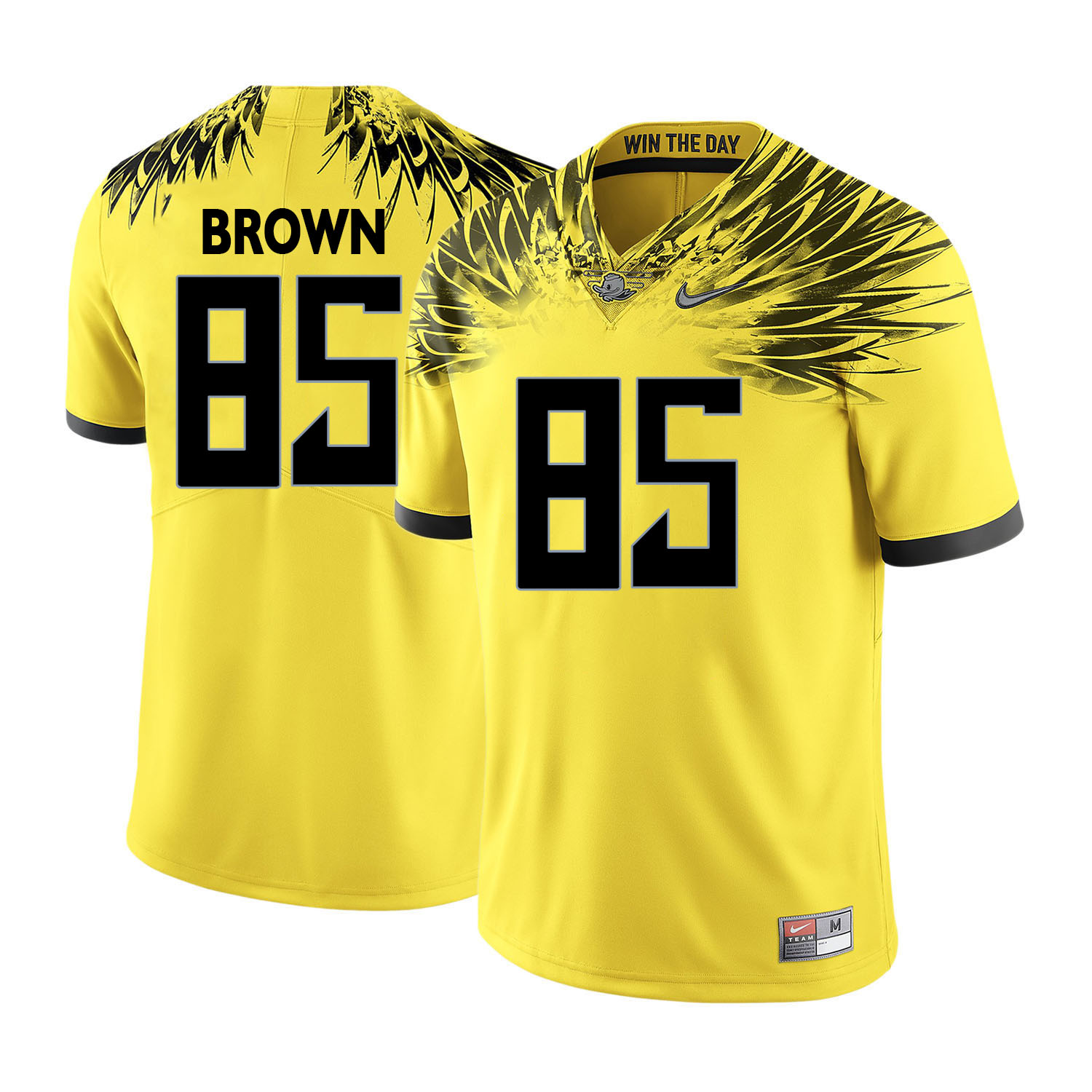 oregon ducks yellow pharaoh brown college football portrait jersey