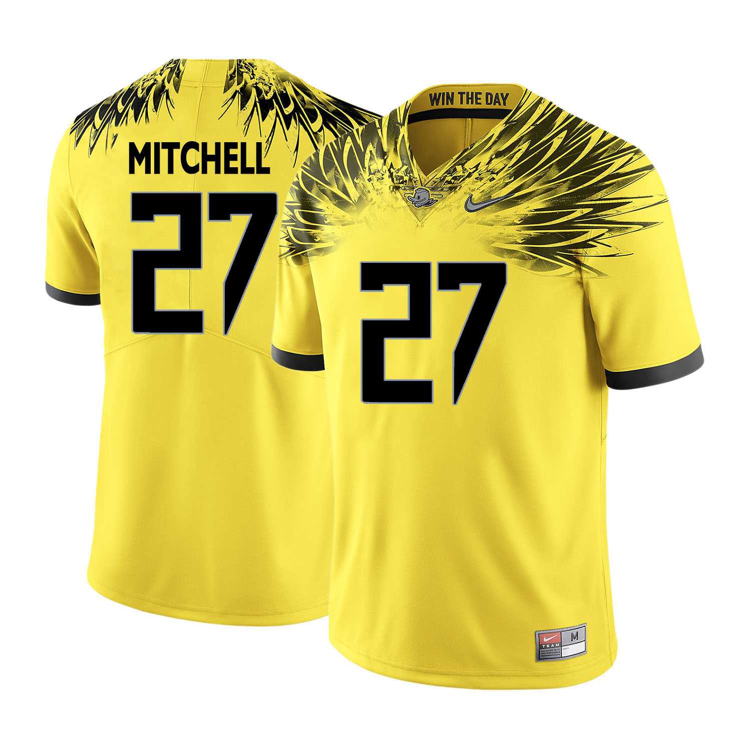 oregon ducks yellow terrance mitchell college football portrait jersey