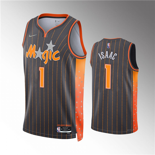 Orlando Magic Jonathan Isaac 2021-22 75th Anniversary City Anthracite stitched Jersey #1