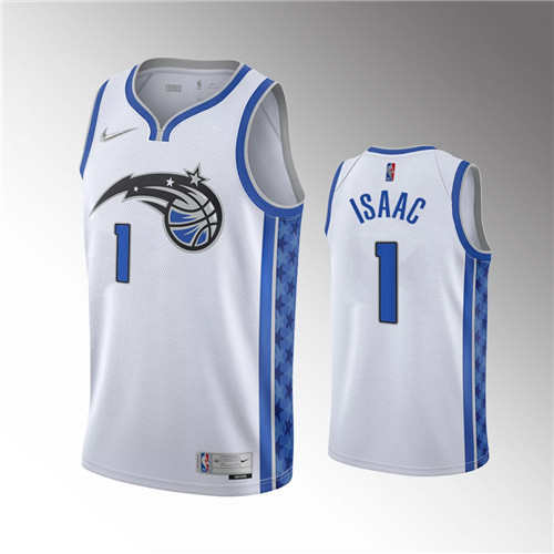 Orlando Magic Jonathan Isaac Earned Edition White Swingman stitched Jersey #1