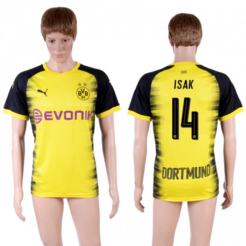 ortmund #14 Isak Yellow Soccer Club Jersey