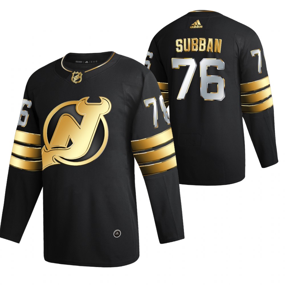 p.k.subban New Jersey Devils Black 2021 Golden Edition Jersey Limited Authentic