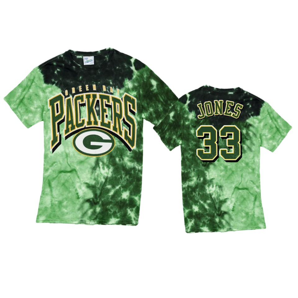 packers aaron jones green tri dye t shirt