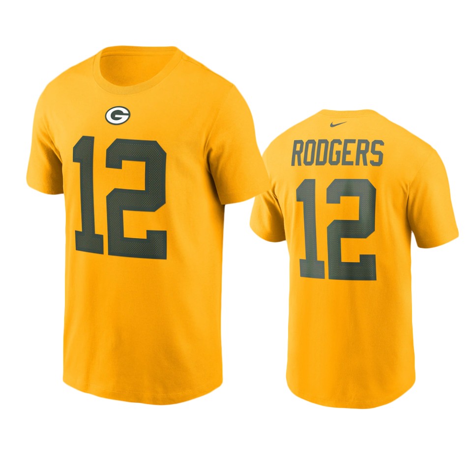 packers aaron rodgers nikegold t shirt