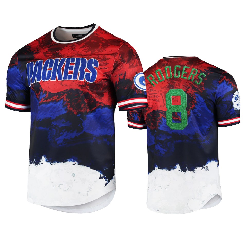 packers amari rodgers navy red americana dip dye t shirt 1