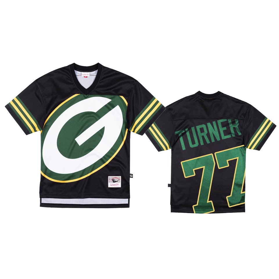 packers billy turner black big face jersey