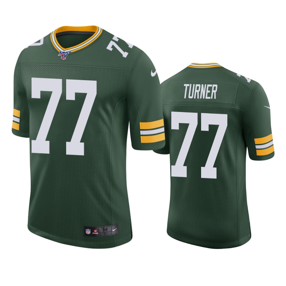 packers billy turner green limited 100th season jersey
