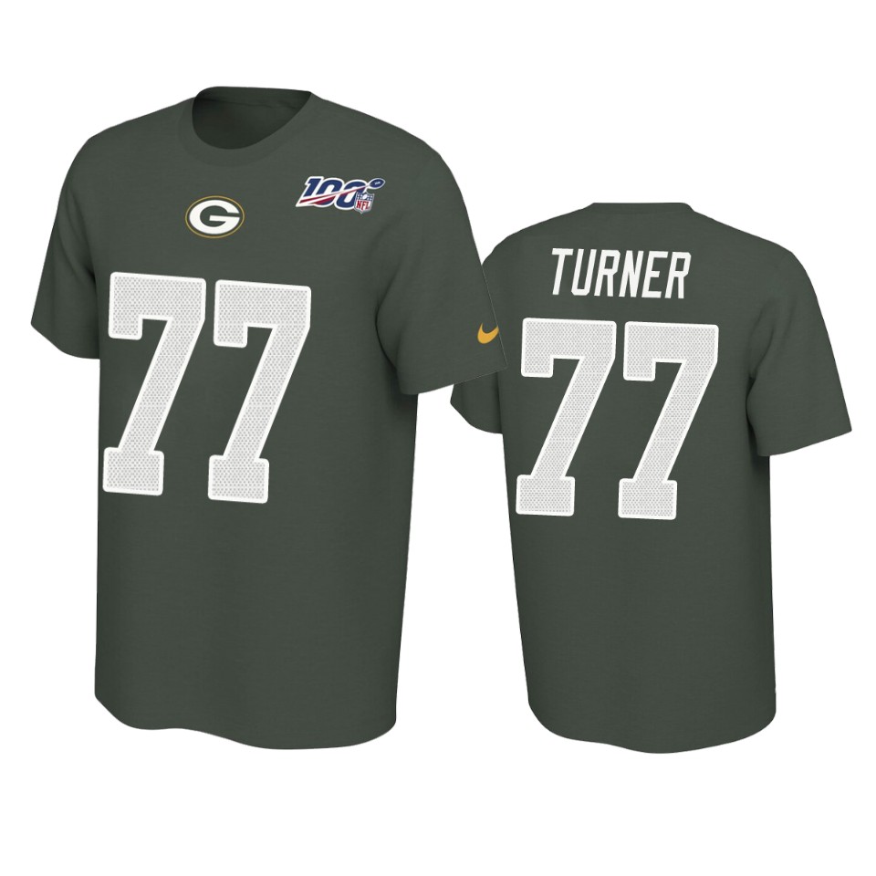 packers billy turner green player pride 100th season tee