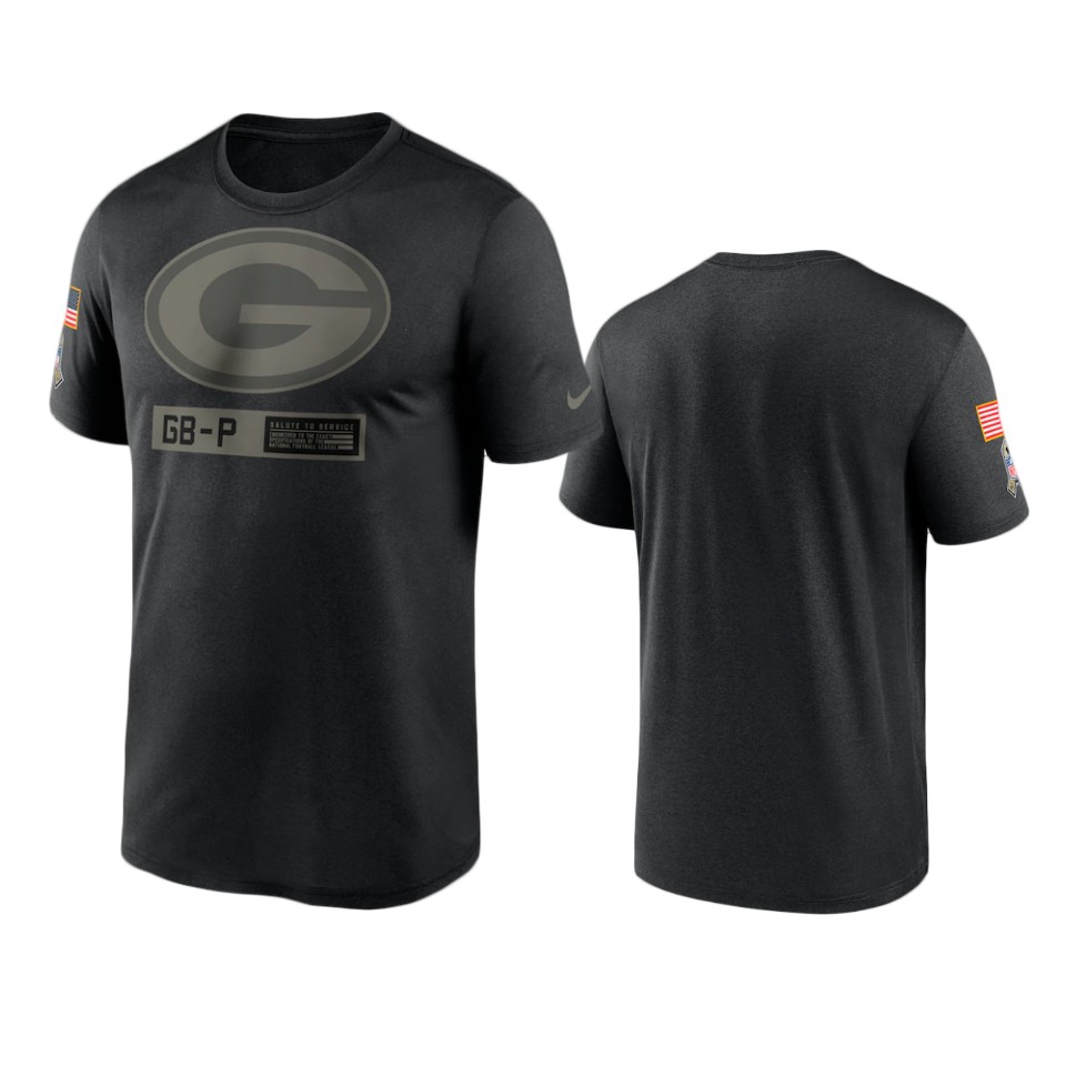 packers black 2020 salute to service team logo t shirt