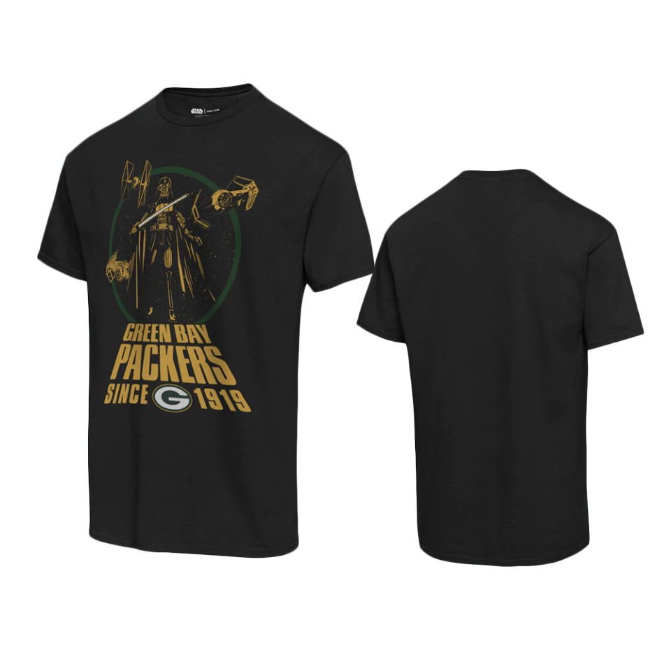 packers black disney star wars empire title crawl t shirt