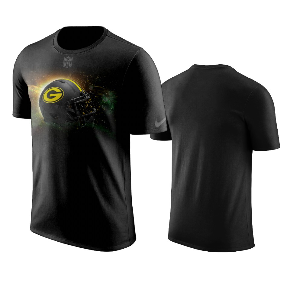 packers black primary logo t shirt