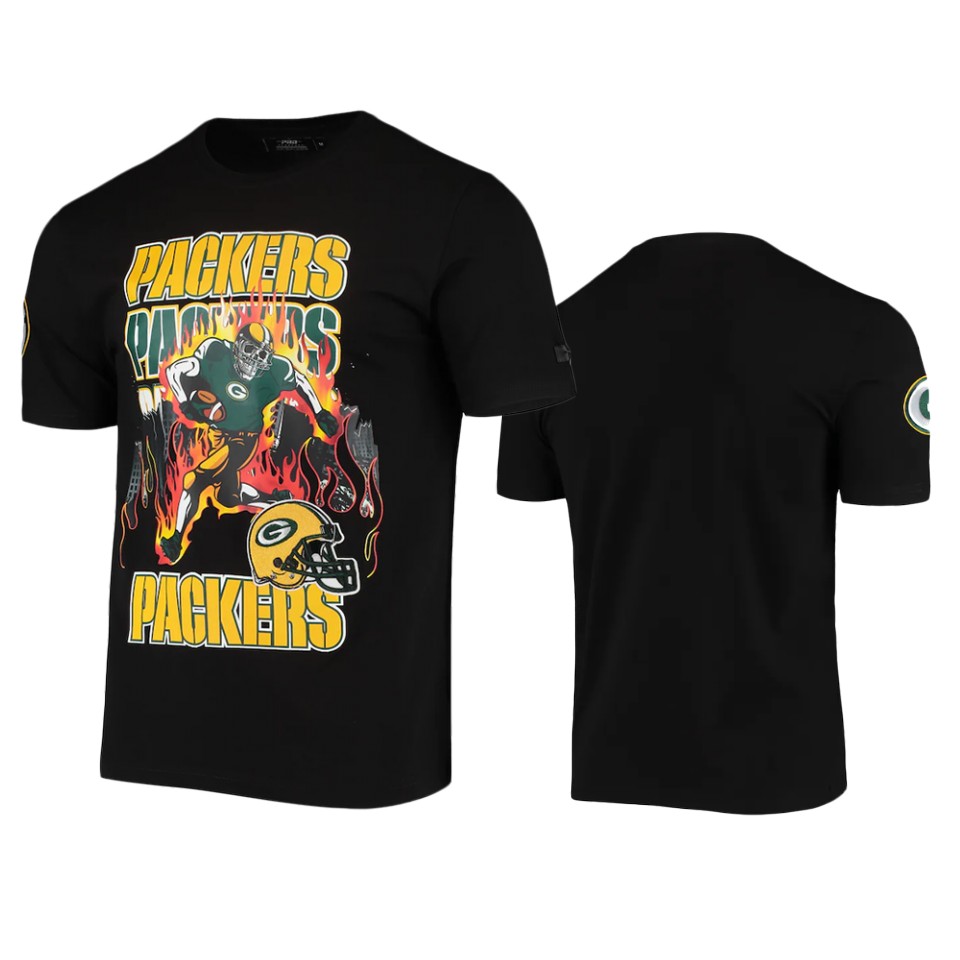 packers black skeleton pro standard t shirt