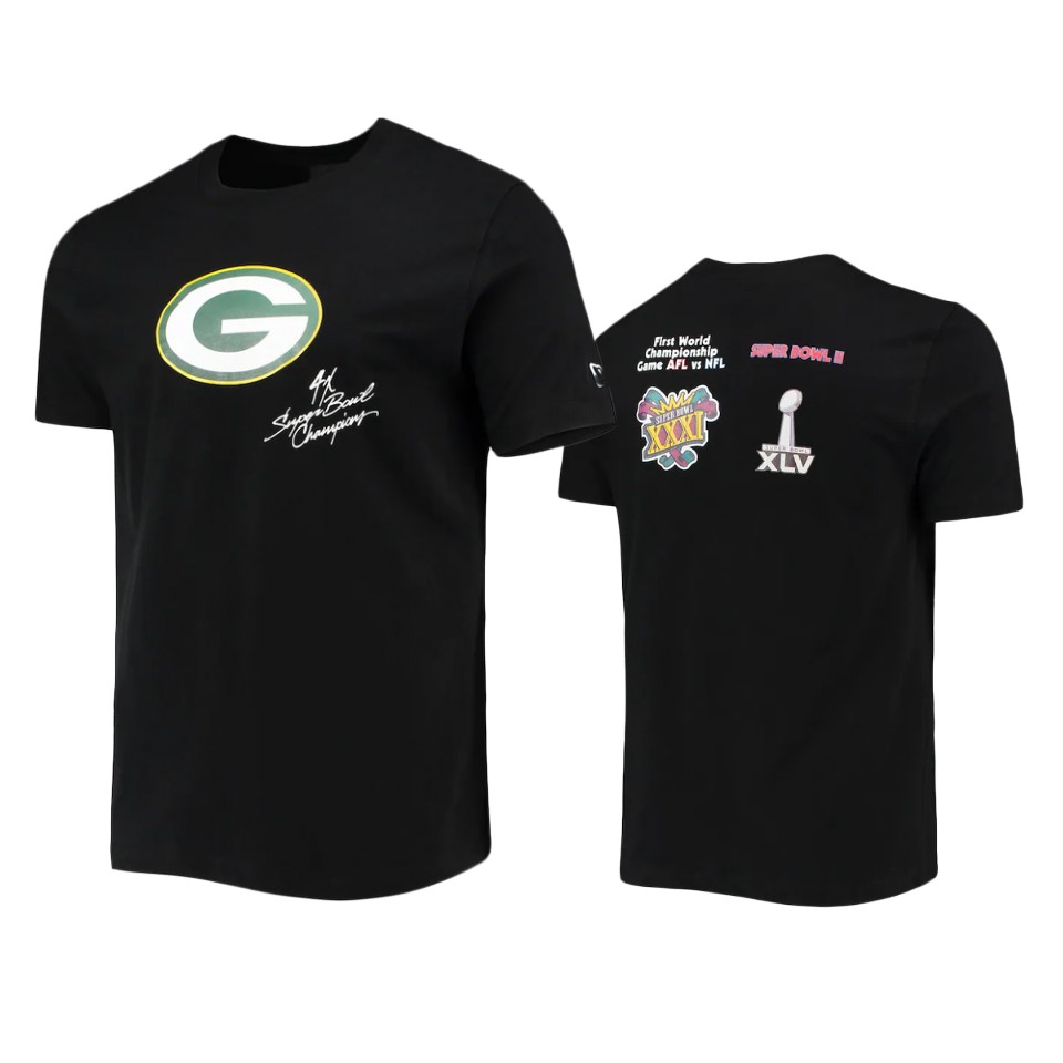 packers black super bowl champions commemorative t shirt
