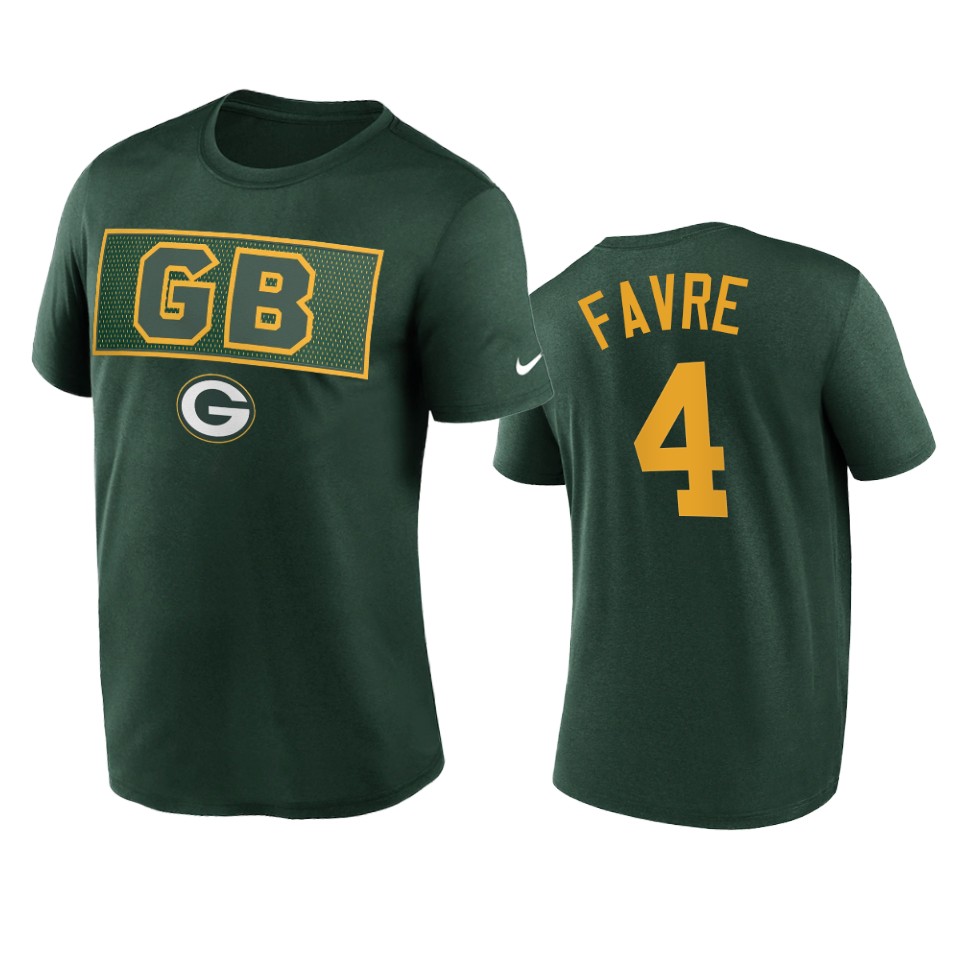 packers brett favre green alt logo t shirt