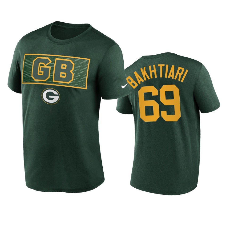 packers david bakhtiari green alt logo t shirt
