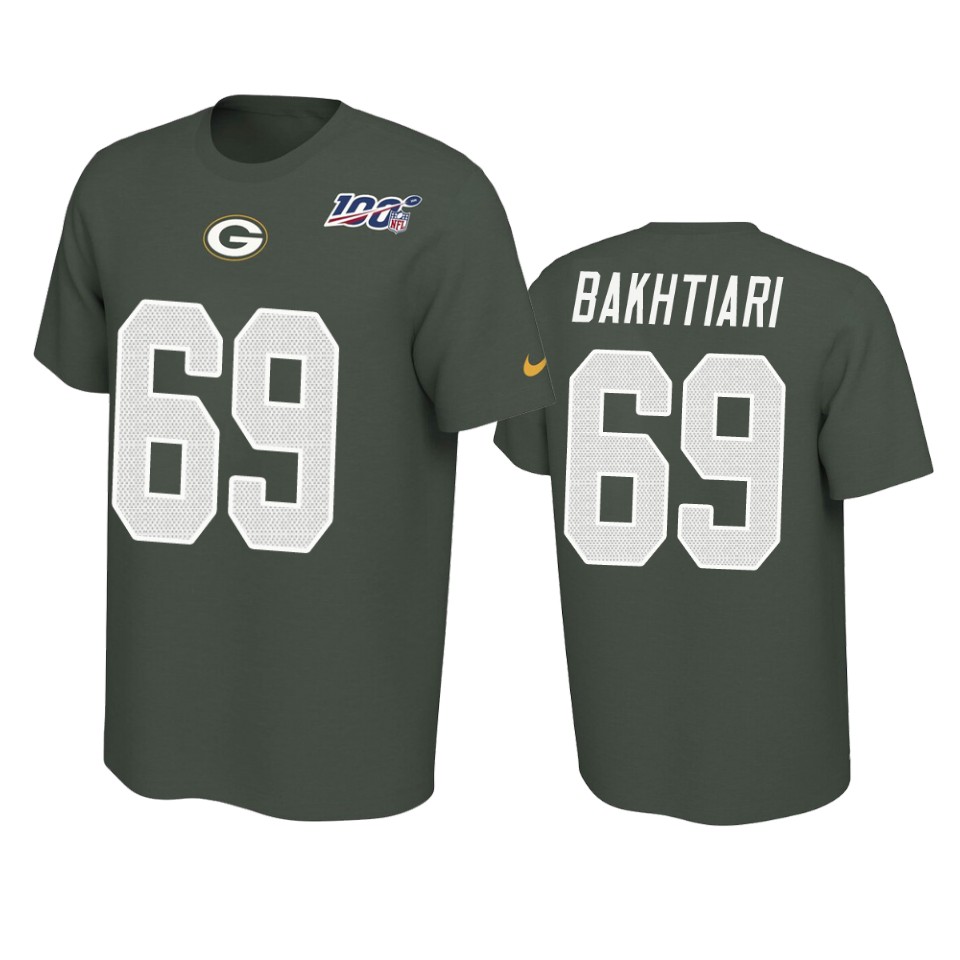 packers david bakhtiari green player pride 100th season tee
