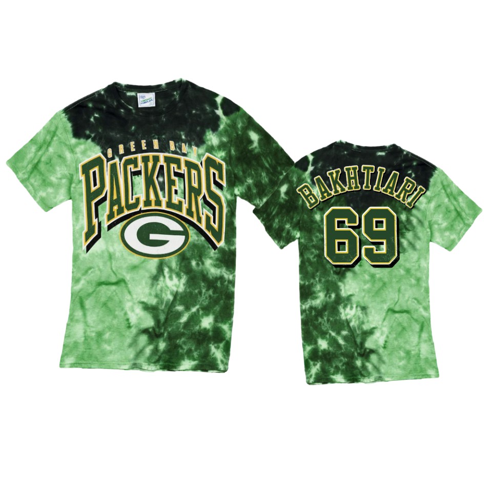 packers david bakhtiari green tri dye t shirt