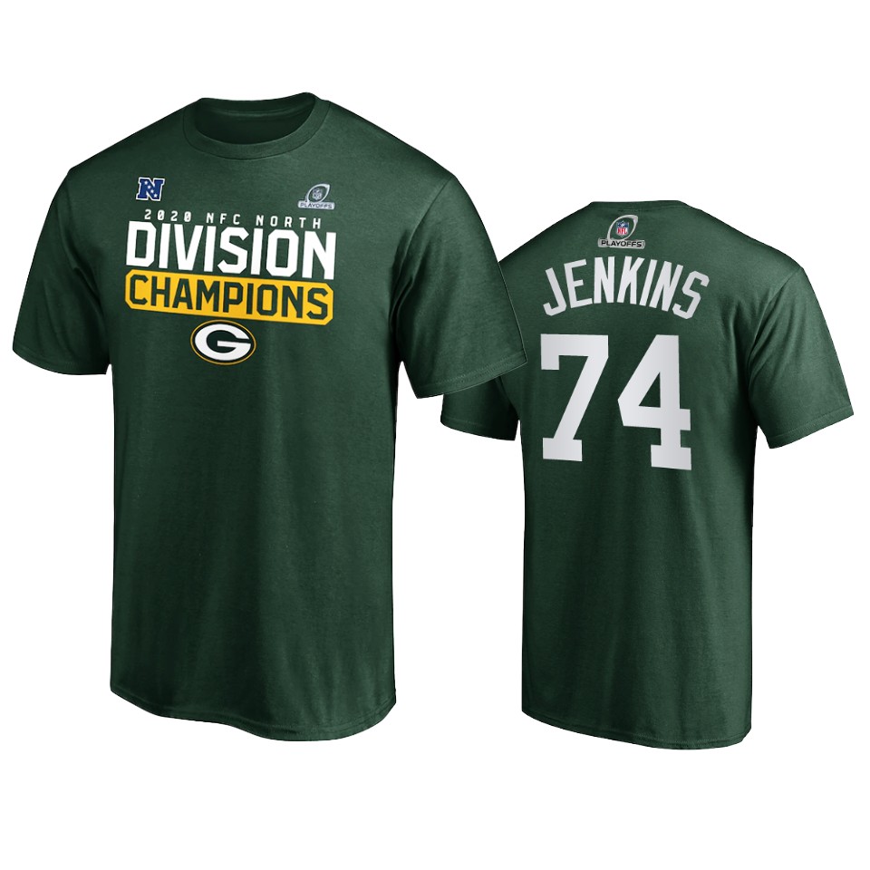 packers elgton jenkins green 2020 nfc north division champions t shirt