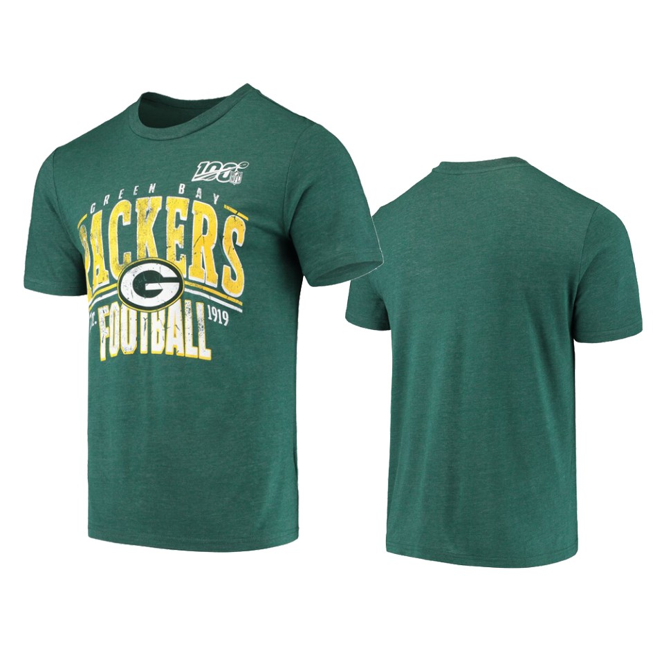 packers green 100th season championship tri blend tee