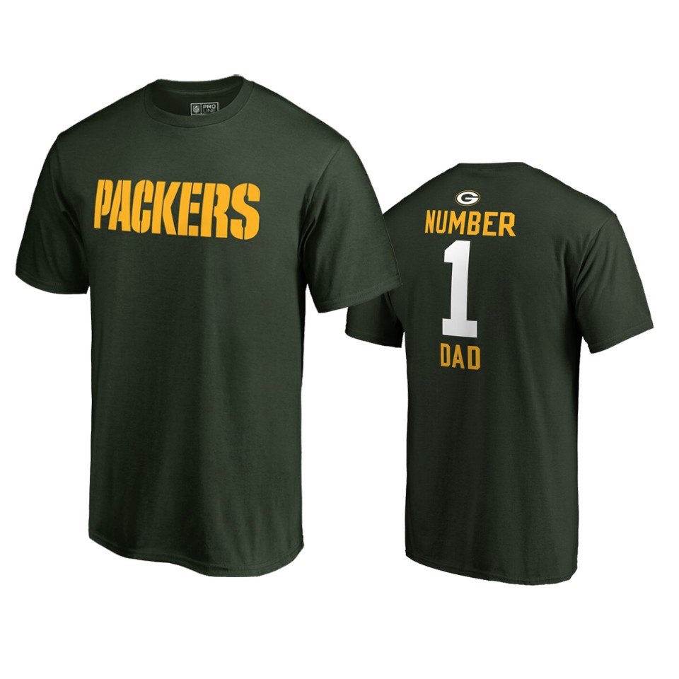 packers green 2019 father's day number 1 dad t shirt