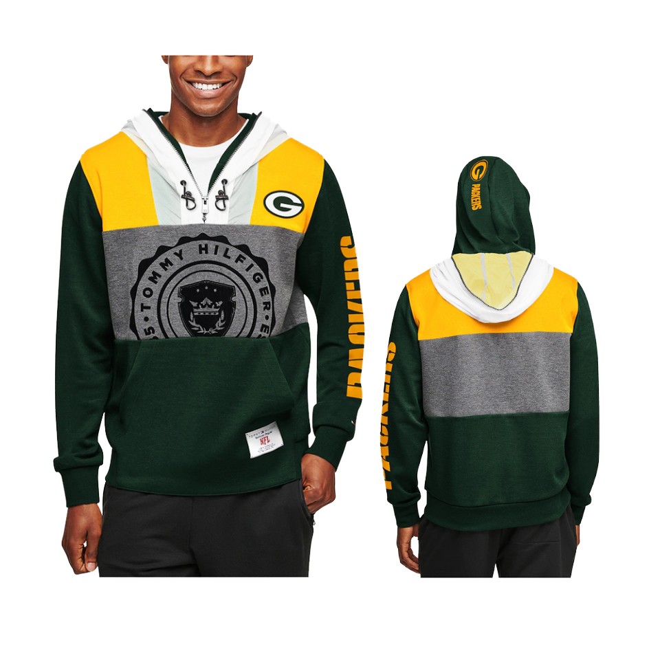 packers green charcoal pinnacle hoodie