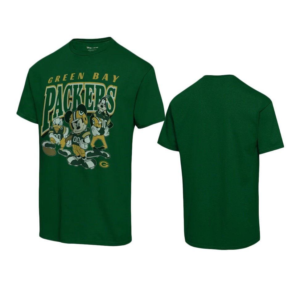 packers green disney mickey huddle t shirt