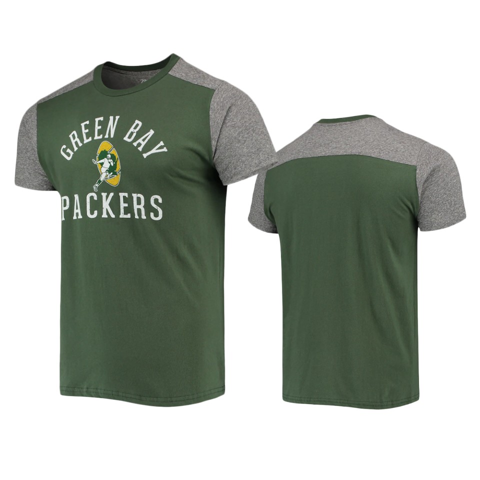 packers green gray field goal slub gridiron classics t shirt