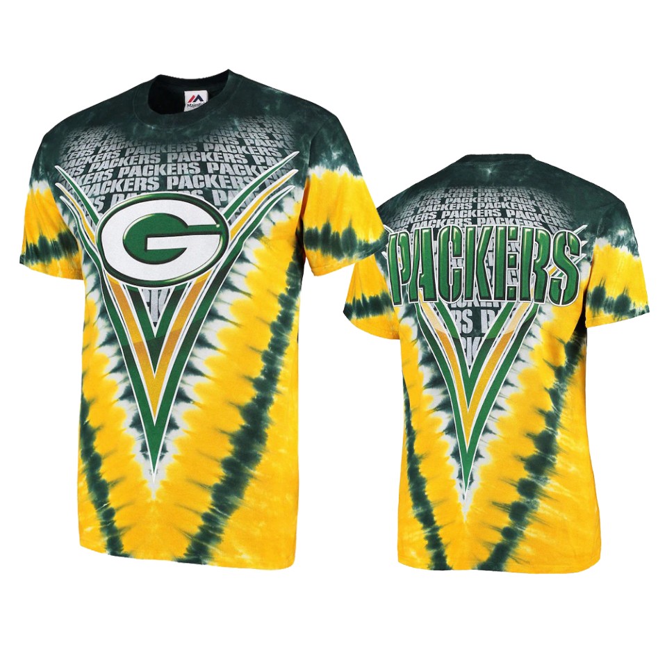 packers green tie dye v t shirt