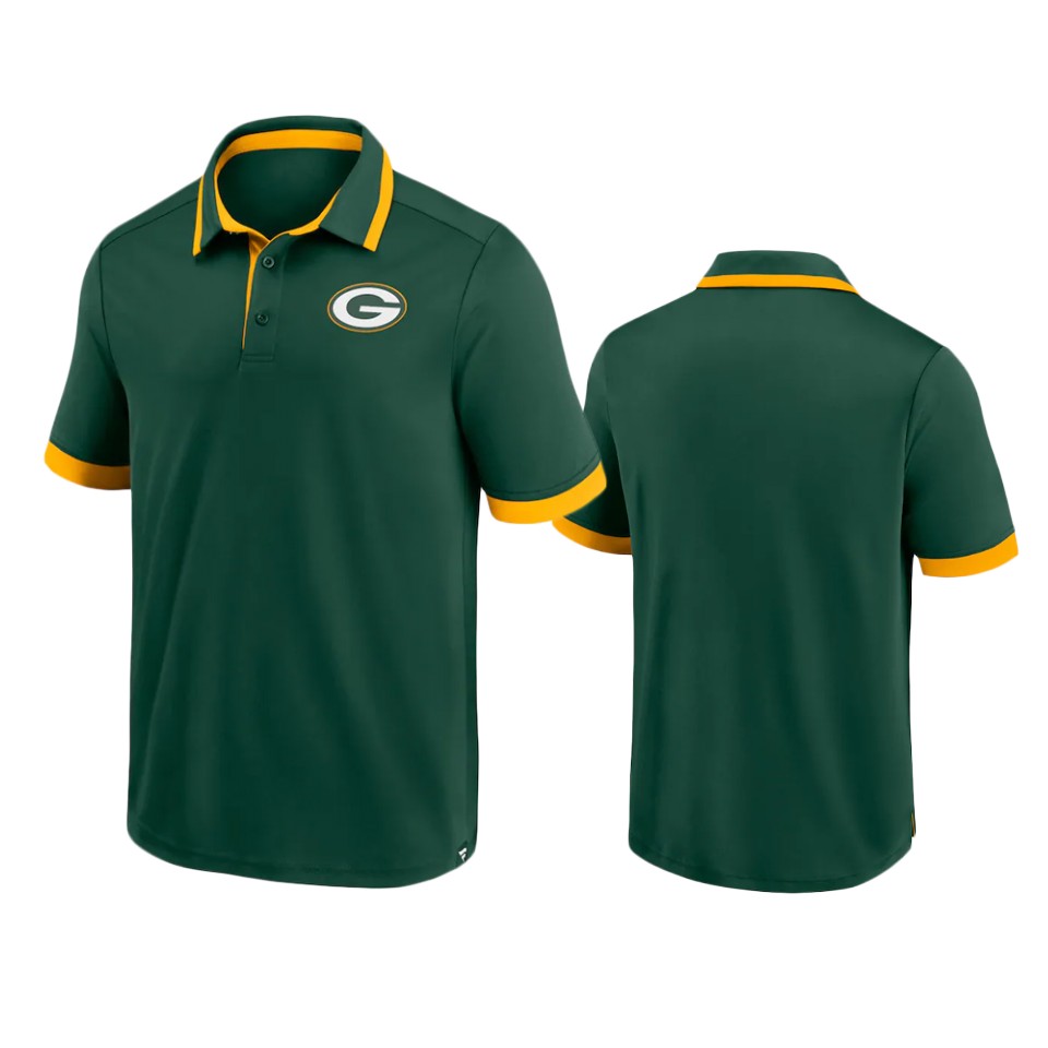 packers green tipped polo