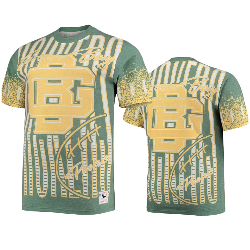packers heathered green jumbotron t shirt