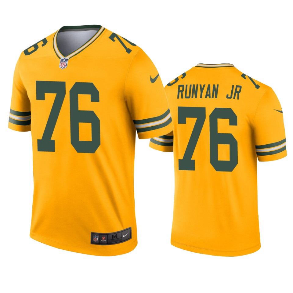 packers jon runyan jr. gold inverted legend jersey