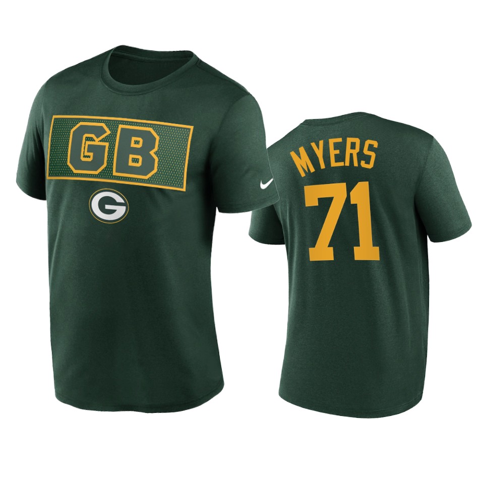 packers josh myers green alt logo t shirt