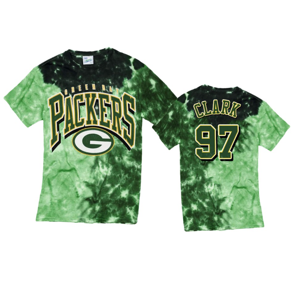 packers kenny clark green tri dye t shirt