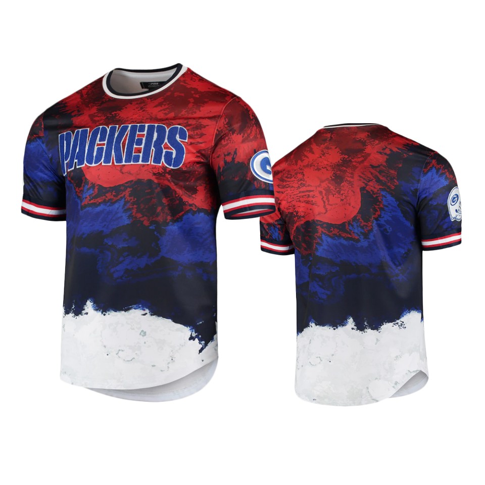 packers navy red americana dip dye t shirt