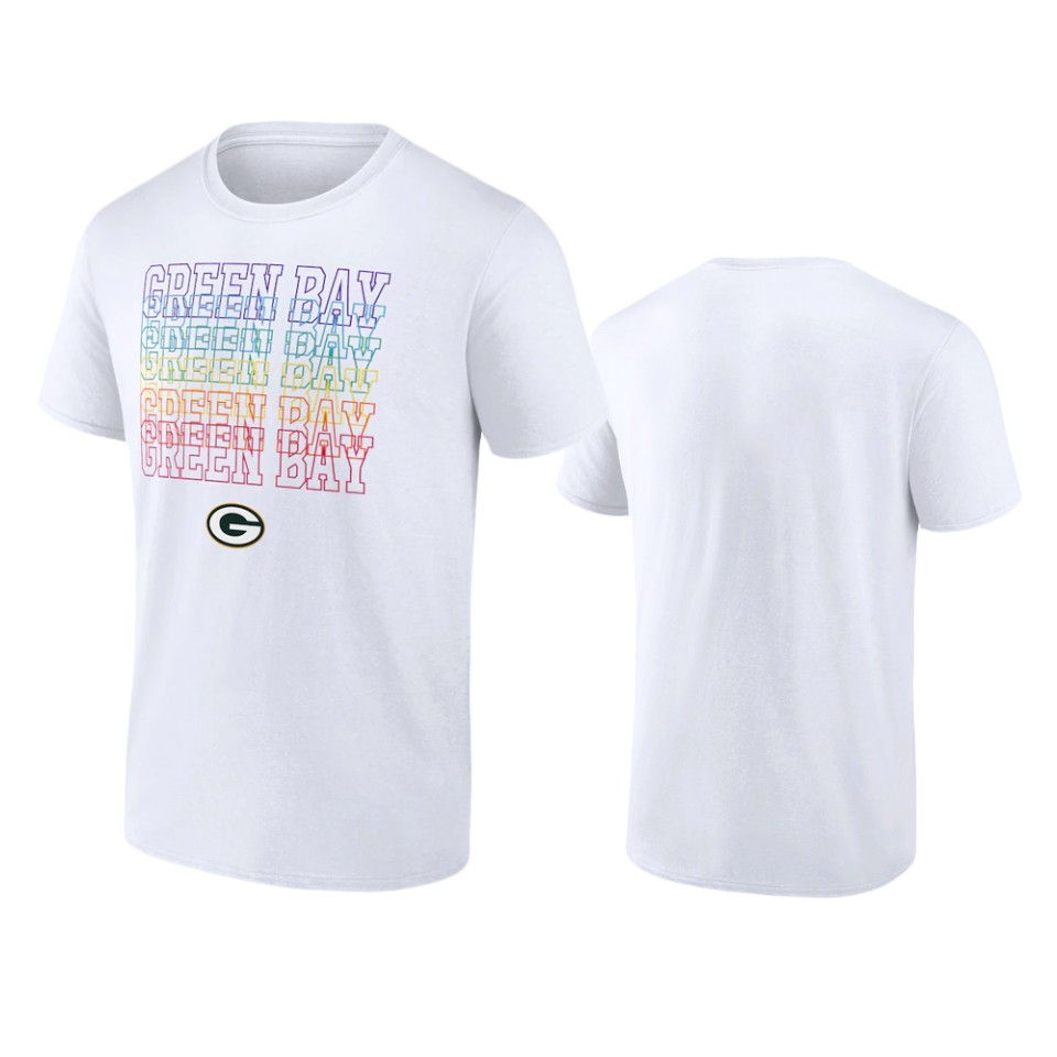 packers white city pride logo t shirt