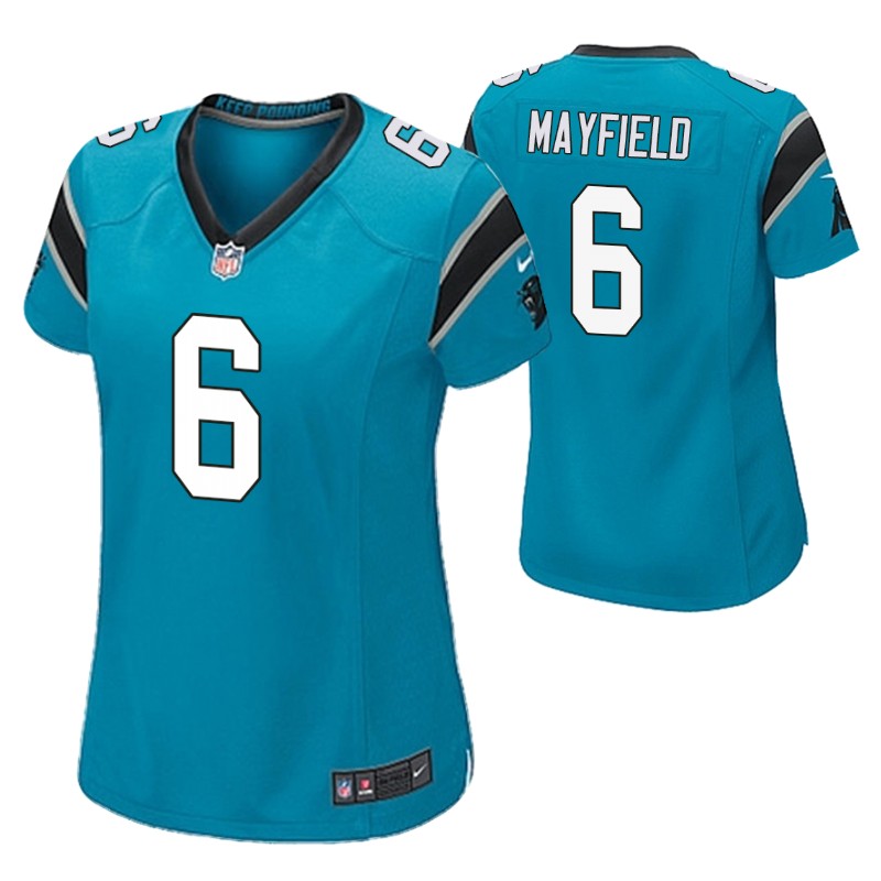 panthers-baker-mayfield-game-women's-jersey-blue