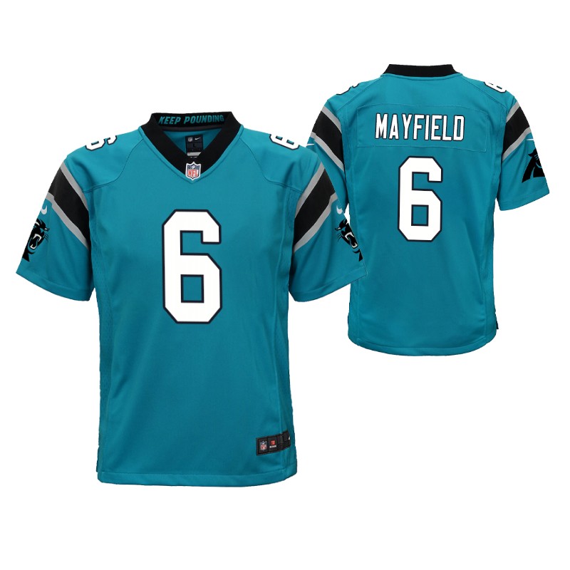 panthers-baker-mayfield-game-youth-jersey-blue