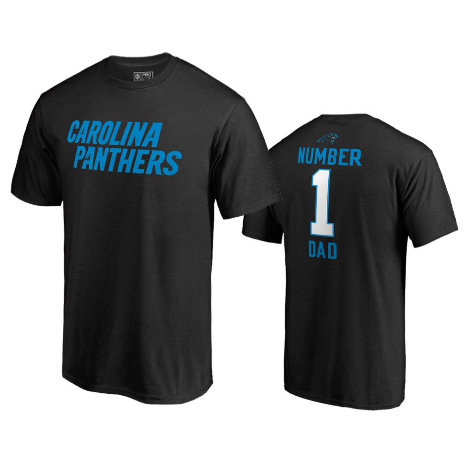 panthers black 2019 father's day number 1 dad t shirt