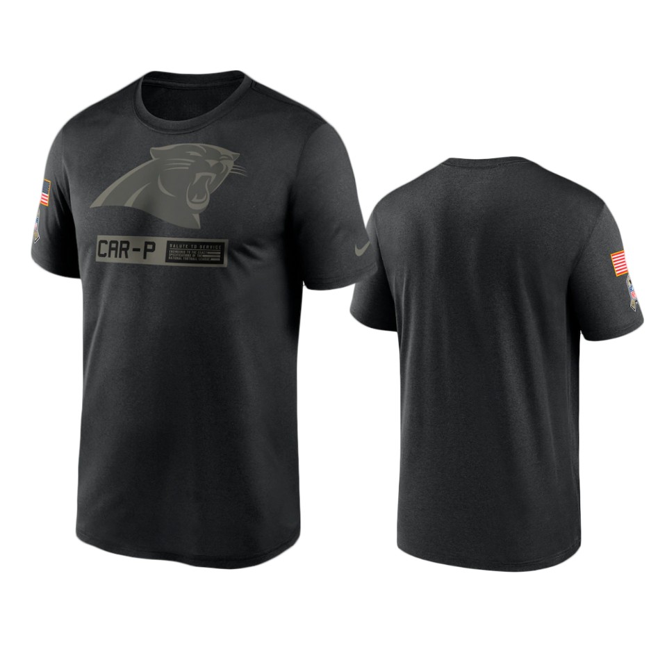 panthers black 2020 salute to service team logo t shirt