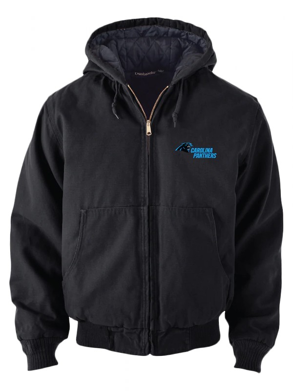 panthers black dakota hoodie full zip jacket