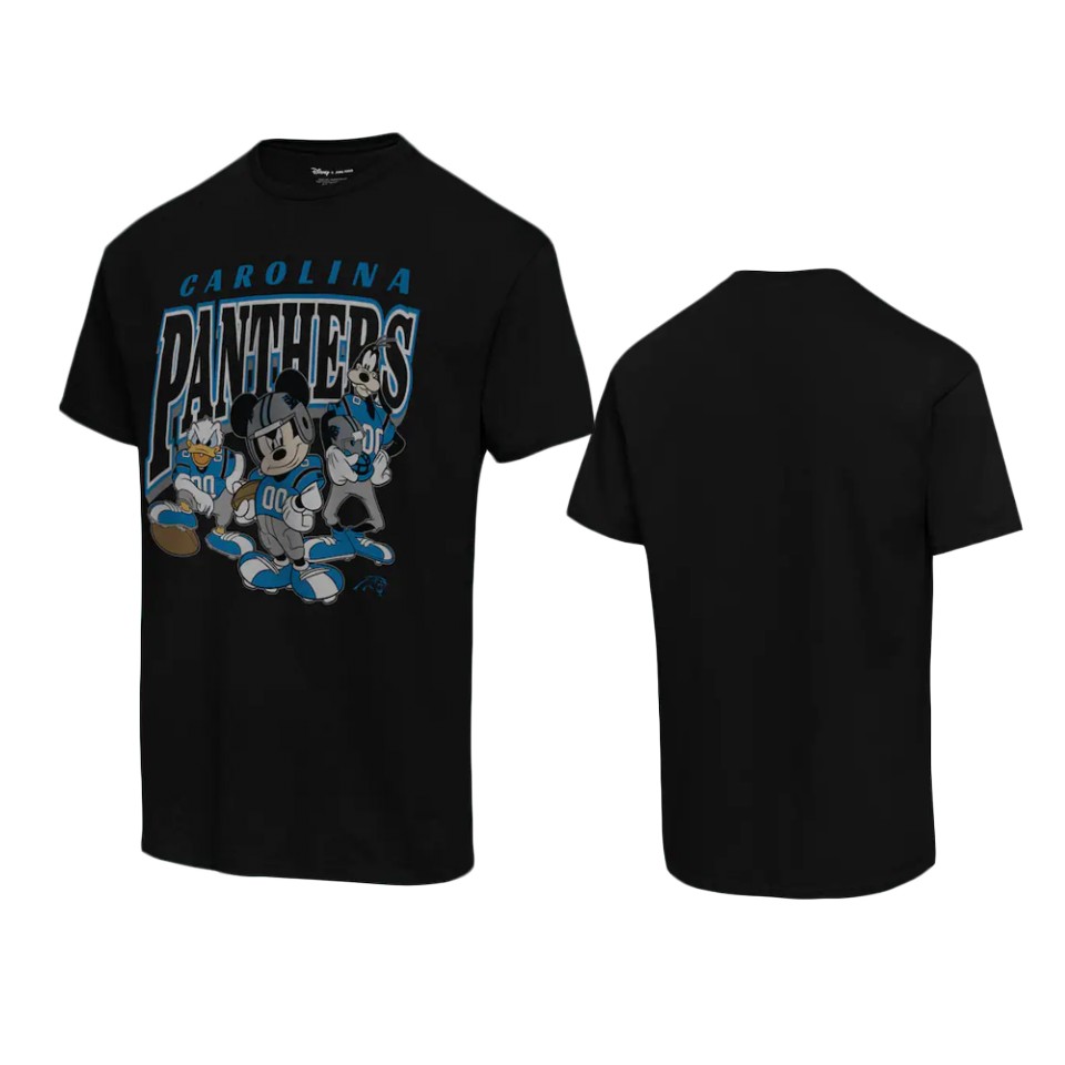 panthers black disney mickey huddle t shirt