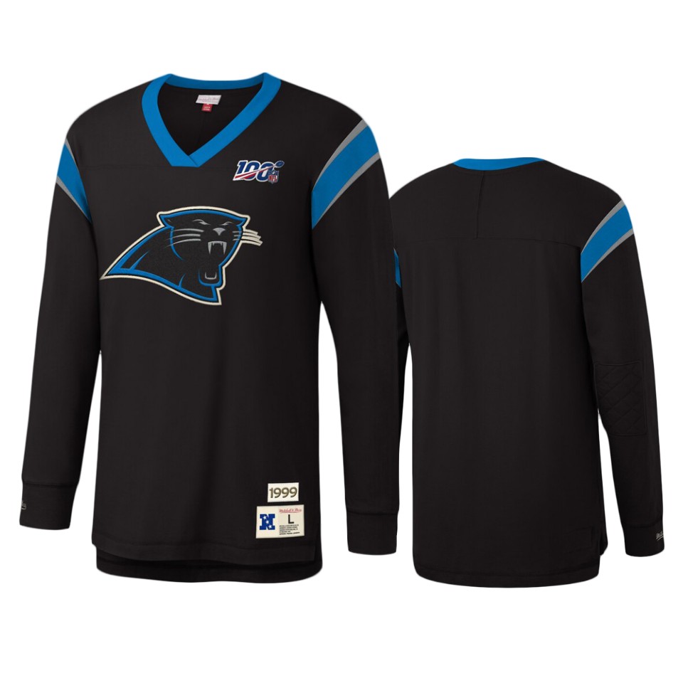 panthers black nfl 100 long sleeve t shirt