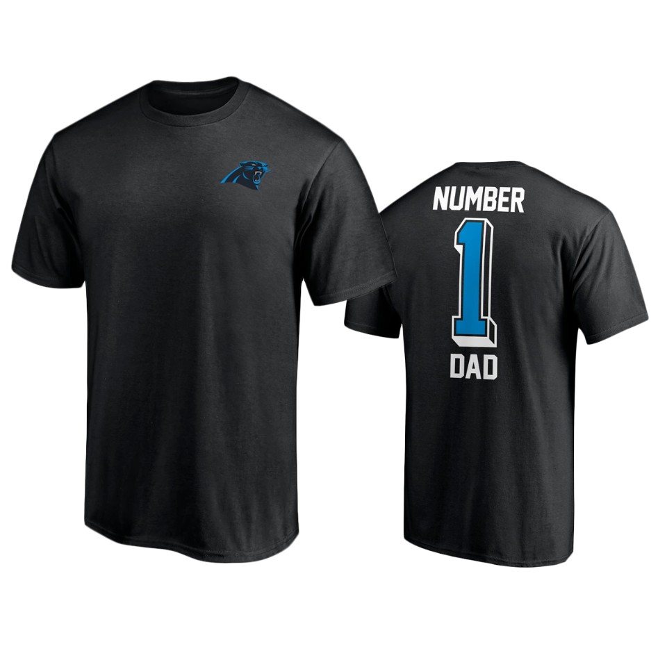 panthers black no. 1 dad t shirt