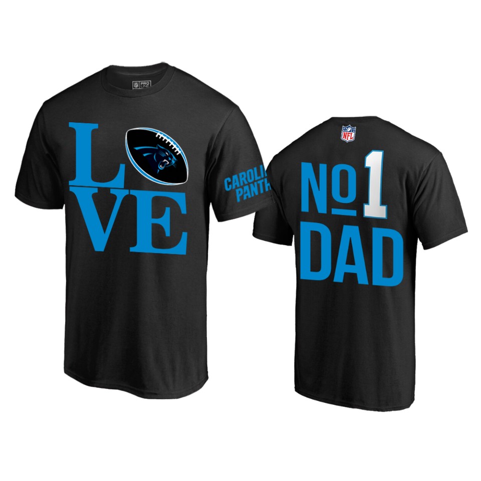 panthers black no.1 dad father's day t shirt